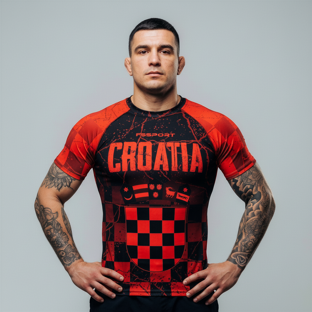 CRVENA ŠAHOVNICA RASHGUARD